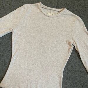 Madewell heather oat bodysuit